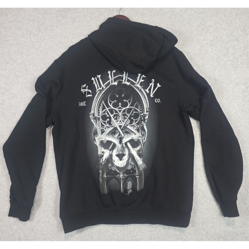 Sullen Art Co "Together We Rise" Skull Graphic Hoodie Black Large